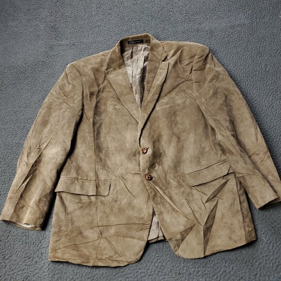 Polo Ralph Lauren Corduroy Blazer Beige Mens 44 22 Pit to Pit No Tag